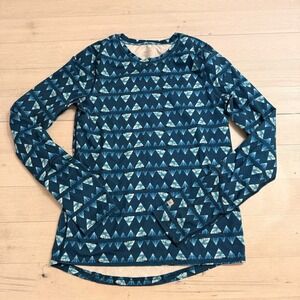 Terramar kids blue mountain triangle baselayer top youth large